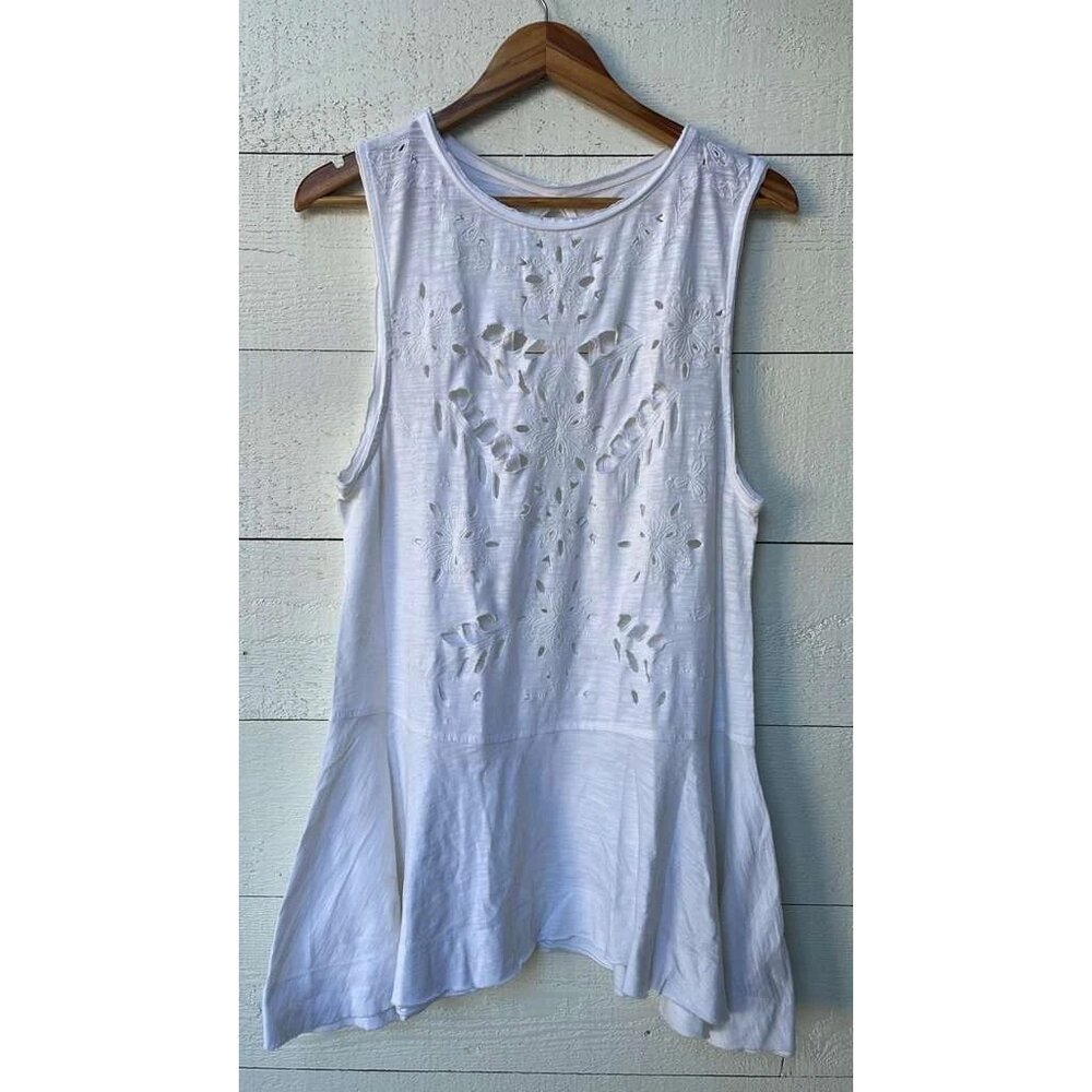 Free People Cutout Eyelet Mini Dress Beach S